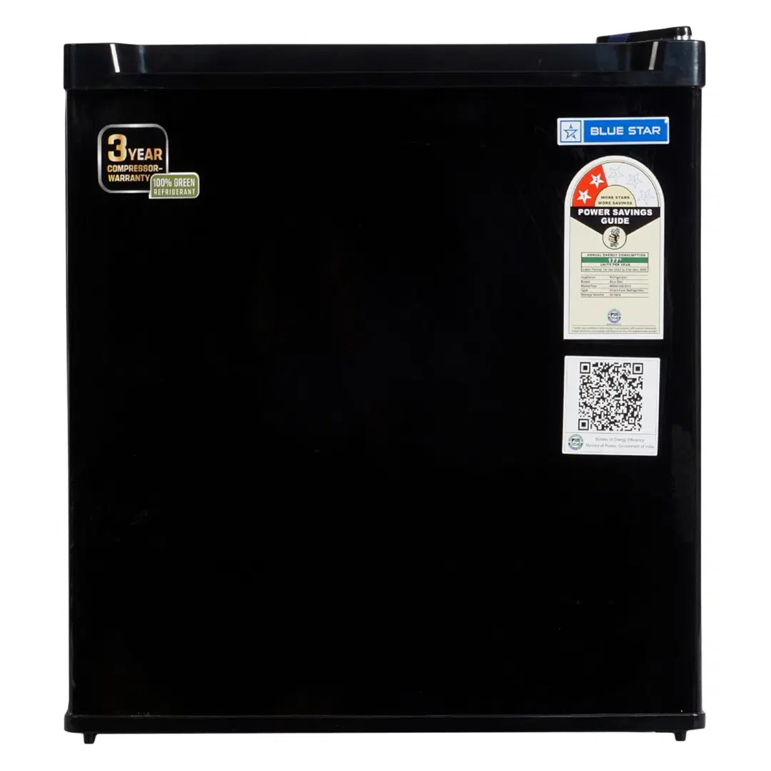 Blue Star 45 Ltr, 2 Star, Mini Refrigerator With Freezer, Direct Cool, Black, MR60-GB