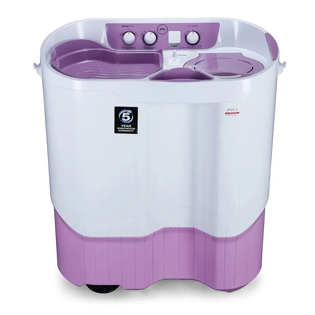 Godrej 9 kg Semi Automatic Top Load Washing Machine White, Purple (WS Edge Pro 900 ES LISP)