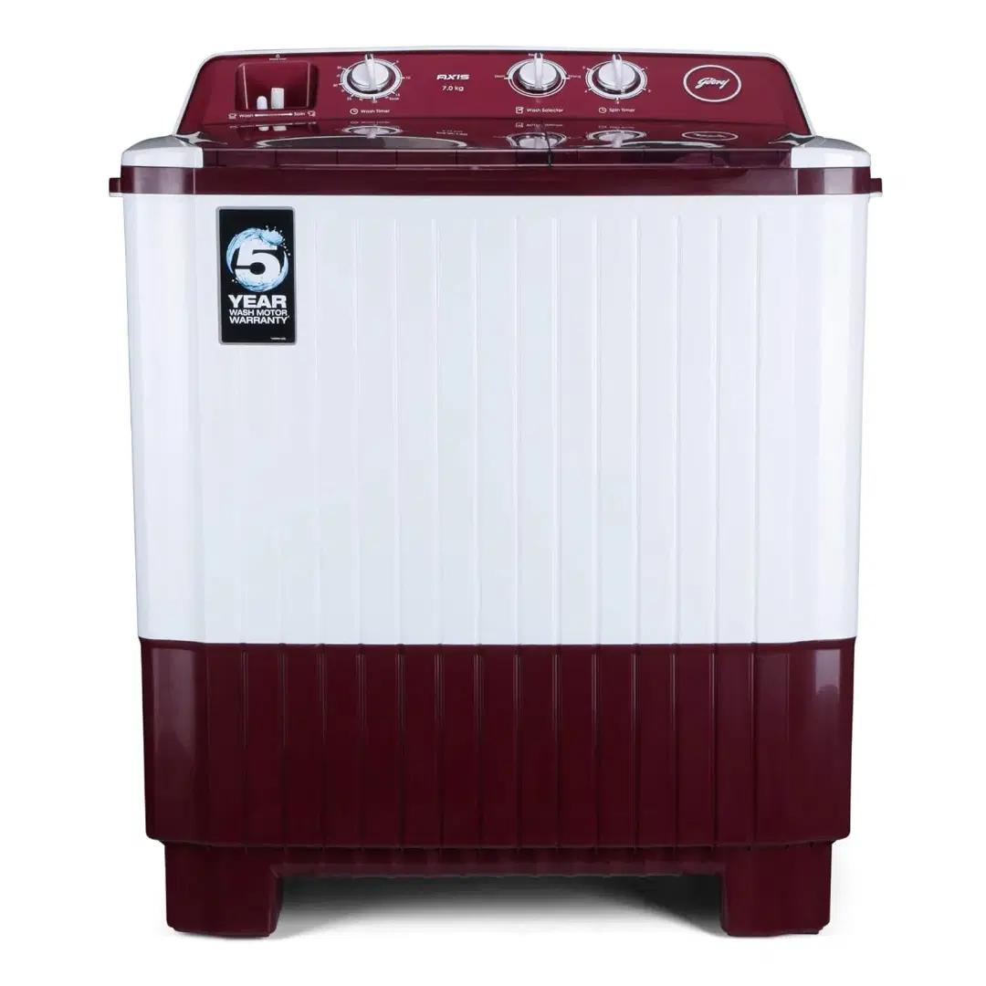 Godrej 7 kg Semi Automatic Top Load Washing Machine (WSAXIS 70 5.0 SN2 T Wine Red)