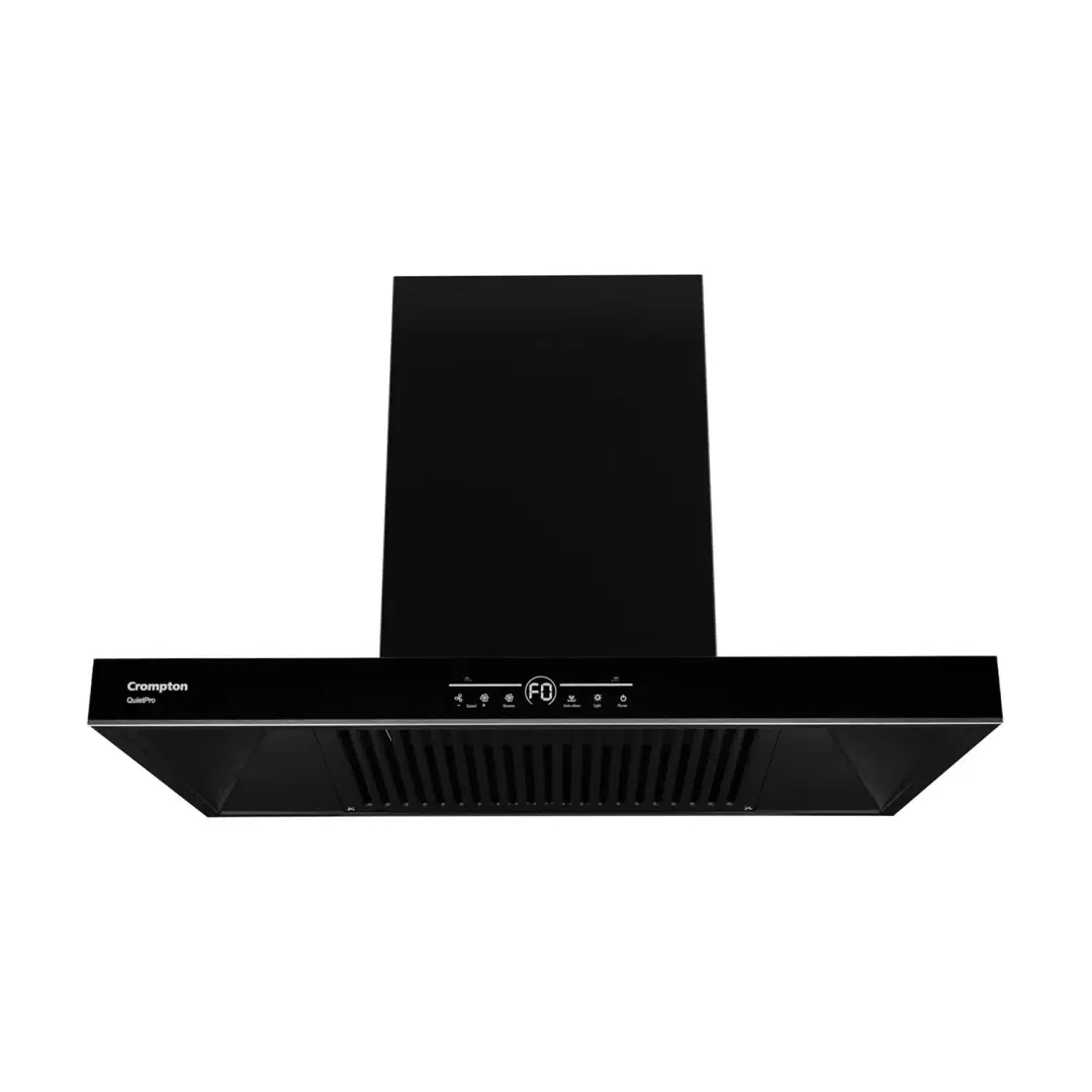 Crompton CHD-QPVB90FLE-MBL Chimney, (Crompton QuietPro Inverter Motor Box 90cm Filter less Auto Clean Wall Mounted Chimney Black 1430 CMH)