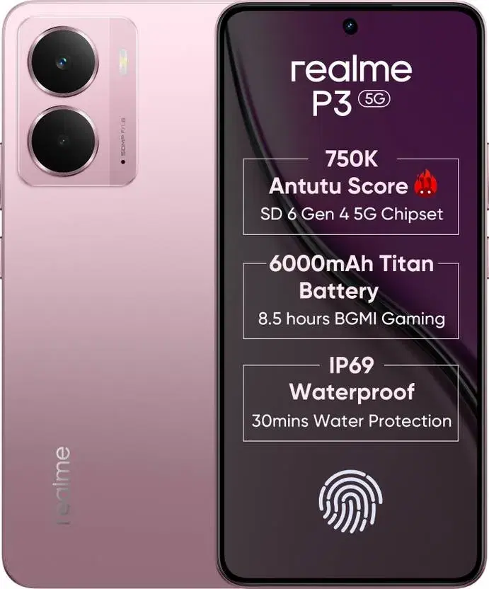 Realme P3 5G (Nebula Pink, 128 GB) (8 GB RAM)